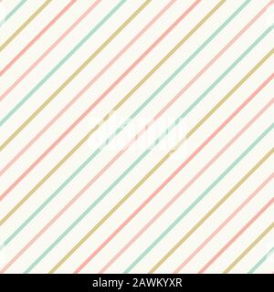 Diagonal gestreifte Muster Hintergrund. Pastellgefüttertes, nahtloses Wiederholungsdesign. Stock Vektor