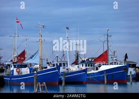 Bagenkop, Trawler im Hafen, Langeland Island, Fünen, Dänemark, Skandinavien, Europa Stockfoto