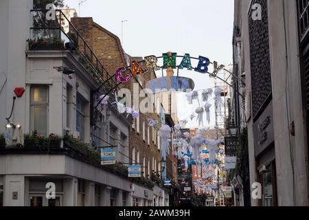 Carnaby Street, London zu Weihnachten 2019, England Stockfoto
