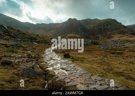 Llyn Idwal im Snowdonia National Park, Wales Stockfoto