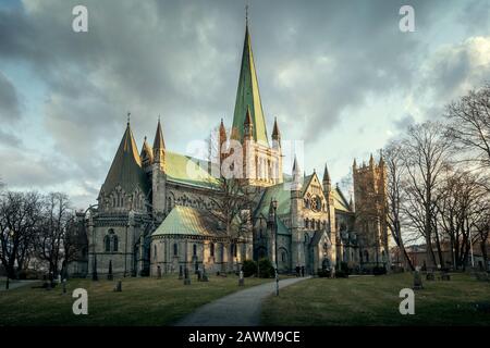 Nidaros Kathedrale in Trondheim, Norwegen Stockfoto