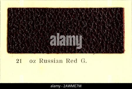 Das Färben von Leder mit den Färbungen der Cassella Color Company. 127-oz Russisch Rot A8Vi " Diamant Phosphin R. 80 81. Stockfoto