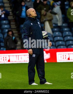 Rugby Union Scotland / England - Murrayfield Stadium, Edinburgh, Schottland, UK Pic Shows: Ein nachdenklicher Scotland Head Coach, Gregor Townsend, vor Th Stockfoto