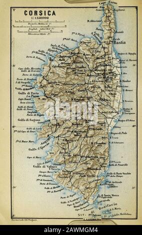 Italien: Handbuch für travellersFirst Teil, Norditalien. Befinden sich hinter dem Fumajolo. In der Nähe des Klosters befinden sich die Luoalri Sunti, eine Reihe von Grotten und Felsenkammern, in denen einst der heilige Franziskus lebte. Die Kirche enthält keine Bilder, die man erwähnen sollte, sondern mehrere ausgezeichnete Reliefe in Terrakotta, insbesondere eine Verkündigung von Lucu Delta Robbia. Zur S., nicht weit vom Kloster entfernt, befindet sich das zerstörte Castleof Chiusi, das an der Stelle des alten Clitsiuin Xorum steht, wo LodovicoBuonarotti, der Dreher von Michael Angelo, einst das Amt von Podesta bekleidete.Der große Meister selbst wurde geboren Stockfoto