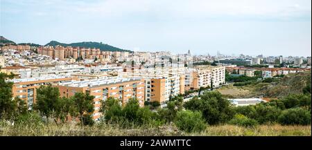 Panoramablick über die Stadt Málaga, Andalucia, Spanien Stockfoto