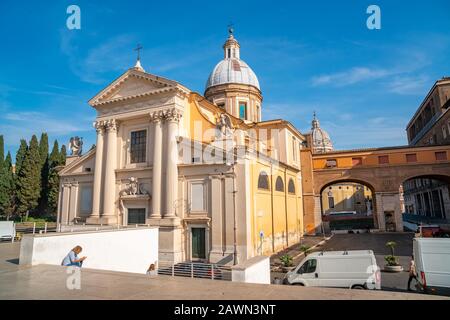 Die Kirche San Rocco in Rom, Italien. Stockfoto