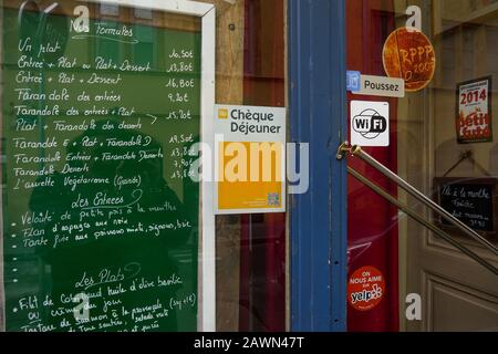 Restaurant La Menthe, Lyon, Frankreich Stockfoto