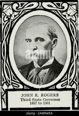 Gouverneure von Washington, Territorial und State. F Com-merce im Juni 1905 und diente in dieser Funktion vier Jahre. Er war Treuhänder und Vizepräsident der Ausstellung Alaska-Yukon-Pacific. In solchen öffentlichen und halböffentlichen Positionen war er•&gt;pten aufgerufen, bei Treffen den Vorsitz zu führen und 82 GOVKi:.i;s WASHINGTONER Adressen zu machen. Seine Selbstbildung war "li-arin.n- fruii.ife", die Beweise für eine breite Lektüre gab. Und alles wurde mit seiner natürlichen und warmherzigen Sympathie überbrückt. Sobald er versagt hatte. Seine Stimme erdrosselt und Tränen knickelten über seine Wangen. Das Publikum bestand aus poorlittchen Unglücksverdienern Stockfoto