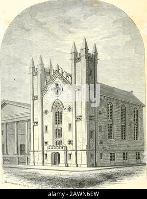 Lodge of Saint Andrew und The Massachusetts Grand LodgeConti et ducati, anno lucis 5756-5769 . FEIER DES HUNDERTJÄHRIGEN BESTEHENS DER LODGEOF ST. ANDREW, 29. NOVEMBER 1856. ERSTER FREIMAURER-TEMPEL IN BOSTON, ERRICHTET A. D. 1830. Stockfoto