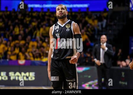 Teneras, Italien. Februar 2020. Kyle weems (segafredo Virtus bologna) Durante die Partita während Des Finales - Segafredo Virtus Bologna vs. Iberostar Tenera, FIBA Intercontinental Cup in Tenera, Italien, 09. Februar 2020 Kredit: Unabhängige Fotoagentur/Alamy Live News Stockfoto