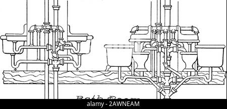 Moderne Sanitäranbauten illustriert; eine umfassende und gründlich praktische Arbeit über die modernen und am meisten anerkannten Methoden der Sanitäranbau .. . Stockfoto
