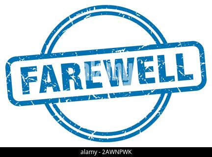 Abschiedsstempel. Abschied mit Vintage-Grunge-Schild. Abschied Stock Vektor