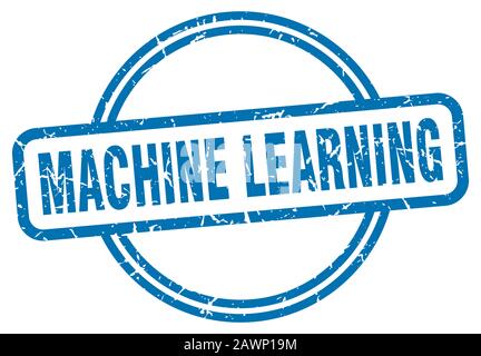 Maschinen-Lernstempel. Maschinelles Lernen rundes Vintage-Grunge-Zeichen. Maschinelles Lernen Stock Vektor