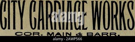 Fort Wayne, Indiana, Stadtverzeichnis. Ardwood Lumber 79-105 Hoch. Tel. 83. (Siehe links unten.) Peters Carrie, inländische 98 Broadway. Peters Ernest, bds 245 Clay. Peters Fred C, Elk J C Peters & Co, bds 232 W Wayne. Peters Frederick, Metzger, Res n s Wiebke 3 e von Lafayette. Peters Frederick R, mach hd E B Kunkle & Co, Res 219 WSuperior. Peters Jacob, Arbeiter, res no Riverside av. Peters John, bds no Riverside av. Peters John C (J C Peters & Co), Prs Indiana MachineWorks, mngr Florton Mnfg Co, lumber mnfr w s Osagen of Main, res 232 W Wayne. Peters John H, Fahrer, bds 216 E Washington. Peter Stockfoto