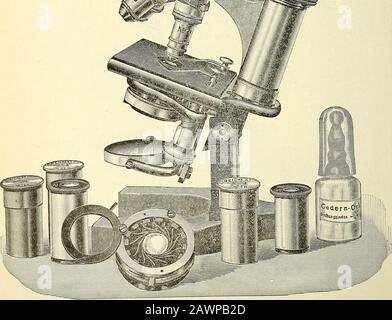 Das Mikroskop; eine Einführung in mikroskopische Methoden und in die Histologie . mm KJmClyL. CH. II ] LABOR A TOR Y MIKROSKOPE 83 Stockfoto