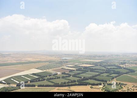 Landschaft der Grenze Israels Syrien und Libanon Stockfoto