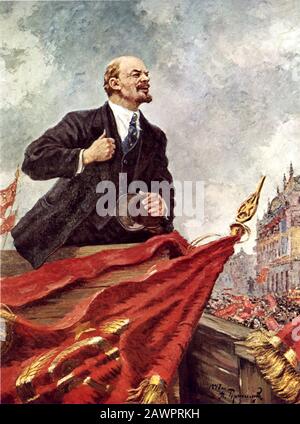 Der russische Politiker Nikolaj LENIN Ulianow ( Wladimir Ilic Uljanow , Simbirsk 1870 - Gorki , Moskow 1924 ), Porträt Aleksandr Stockfoto