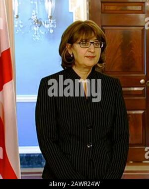 Außenminister von Georgia Maia Panjikidze 2012. Stockfoto