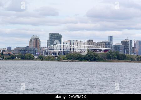 BMO Field Toronto Ontario aus dem Ontario Lake Stockfoto