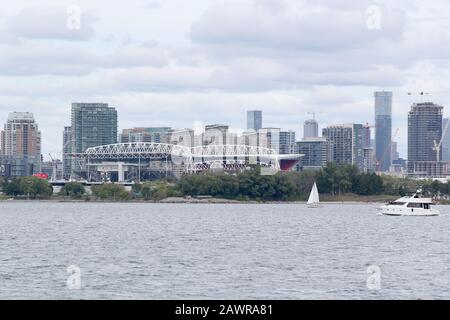 BMO Field Toronto Ontario aus dem Ontario Lake Stockfoto