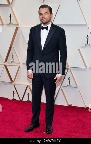 Leonardo DiCaprio, der am 9. Februar 2020 im Dolby Theatre in Hollywood, Kalifornien, auf dem roten Teppich bei den 92. Annual Academy Awards stattfindet. (Foto von Anthony Behar/Sipa USA) Stockfoto