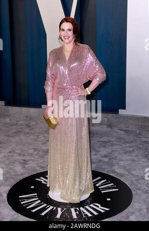 Beverly Hills, Kalifornien, USA. Februar 2020. Beverly HILLS, KALIFORNIEN - 9. FEBRUAR: Megan Mullally besucht die Vanity Fair Oscar Party 2020 im Wallis Annenberg Center for the Performing Arts am 9. Februar 2020 in Beverly Hills, Kalifornien. Foto: Crash/imageSPACE/MediaPunch Credit: MediaPunch Inc/Alamy Live News Stockfoto