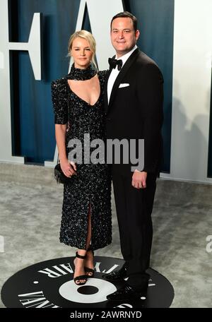 Kelly Sawyer Patricof und Jamie Patricof besuchen die Oscar-Party der Vanity Fair im Wallis Annenberg Center for the Performing Arts in Beverly Hills, Los Angeles, Kalifornien, USA. Stockfoto