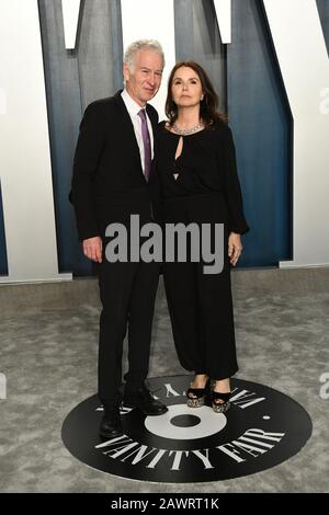 9. Februar 2020 - Los Angeles, Kalifornien - John McEnroe, Patty Smyth. 2020 Vanity Fair Oscar Party nach der 92. Oscarverleihung im Wallis Annenberg Center for the Performing Arts (Bild: © Birdie Thompson/AdMedia via ZUMA Wire) Stockfoto