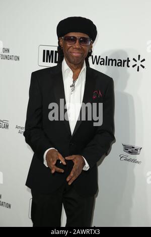 Nile Rodgers nimmt an der 28. Jährlichen Elton John AIDS Foundation Academy Awards Viewing Party Zur Feier Der 92. Oscarverleihung im West Hollywood Park am 09. Februar 2020 in West Hollywood, Kalifornien, Vereinigte Staaten, mit. (Foto von Art Garcia/Sipa USA) Stockfoto