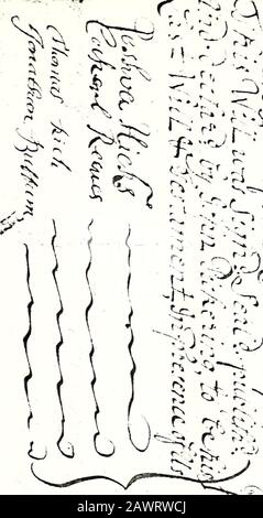 Die Genealogie Pickering: Als Bericht der ersten drei Generationen der Familie Pickering von Salem, Mass., und der Nachkommen von John und Sarah (Burrill) Pickering, der dritten Generation. Oberst Pickering antwortete auf diesen Brief folgendermaßen: - Theophihis * hved einen Bachelor und starb 1747, -trhcn I. war zwei Jahre alt. Hewas war in all seinen Angelegenheiten und Bekanntmachungen kritisch genau. Ho hinterließ (ich glaube, die Zeichnung des Zisons), was als Familienarme angesehen wurde - einen Löwen, der in einem Feuerwerk grassierte, witzli einen Helm für einen Scheitel. So ist meine Erinnerung an die Arme; denn das Zeichnen bleibt Stockfoto