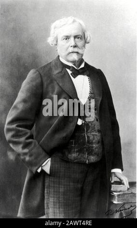 Der französische Schriftsteller EDMOND de GONCOURT ( 1822 - 1896 ). Foto von NADAR . Bruder von Jules Huot de Goncourt , gestand in einem Zeitschrifteneintrag vom September Stockfoto