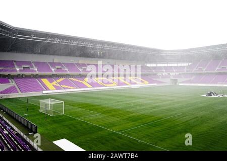 Kameoka, Kyoto, Japan. Februar 2020. Allgemeiner Blick auf das Sanga Stadium von KYOCERA, 9. Februar 2020 - Fußball/Fußball: 2020 J.League Preseason Match zwischen Kyoto Sanga F.C. 2-3 Cerezo Osaka im Sanga Stadium von KYOCERA in Kameoka, Kyoto, Japan. Credit: SportsPressJP/AFLO/Alamy Live News Stockfoto