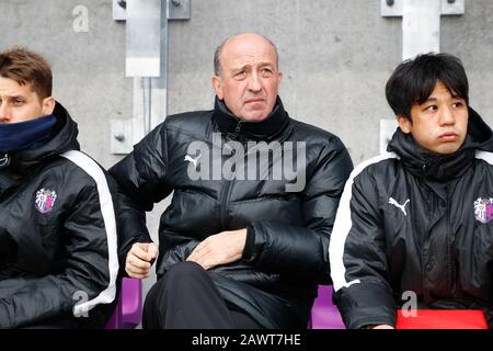 Kameoka, Kyoto, Japan. Februar 2020. Miguel Angel Lotina (Cerezo), 9. Februar 2020 - Fußball/Fußball: 2020 J.League Preseason Match zwischen Kyoto Sanga F.C. 2-3 Cerezo Osaka im Sanga Stadium von KYOCERA in Kameoka, Kyoto, Japan. Credit: SportsPressJP/AFLO/Alamy Live News Stockfoto