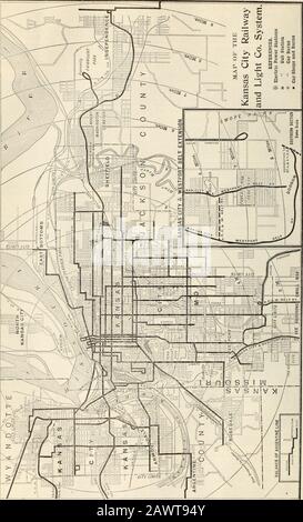 Die Handels- und Finanzchronik S. 40. JACKSON, FRÄULEIN. Edwards HOTEL & CITY RAILROAD CO.-ORGANISATION.-Incorporated Juli 19 1870 unter einem besonderen Charteregaring durch die Legislative von Mississippi für unbegrenzte Anzahl von Jahren.In 1908 kaufte The Jackson Electric Rv. Light & Power Co. AKTIEN UND ANLEIHEN.- Datum. Interesse. Herausragend. Reife. Aktien 40.000 US-Dollar 40.000 Hypotheken 1.000.000 C 1908 5 J-J 300.000 Jan 1 Hände.- 300.000 Dollar wurden ausgegeben, um Jackson Elec. LT. & Pow.Co.s-Anleihen; 700.000 US-Dollar vorbehalten für Betterungs- und Zugänge. Cannotbe genannt. Straße.- Fährt 12 ^ Meilen von Strecke aus Stockfoto