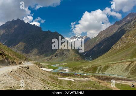 Landschaft am Zoji La Pass, Jammu und Kashmir, Indien Stockfoto