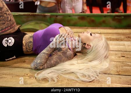 Gymgamergirl auf der Tattoo-Convention in der Messehalle Dresden