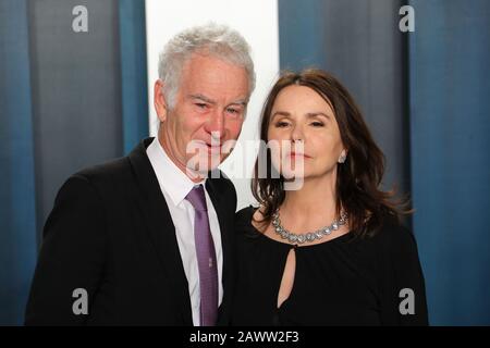 John McEnroe und Patty Smyth auf der Oscarparty "Vanity Fair" 2020, die Radhika Jones am 9. Februar 2020 im Wallis Annenberg Center for the Performing Arts in Beverly Hills veranstaltet hat. (Foto von JC Olivera/Sipa USA) Stockfoto