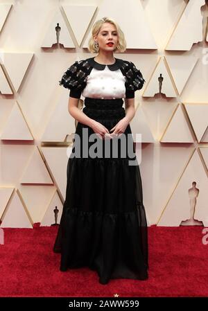 9. Februar 2020, Hollywood, Kalifornien, USA: Lucy BOYNTON kommt auf dem roten Teppich mit einem schwarz-weißen Chanel-Gown bei den 92ndAcademy Awards im Dolby Theatre in Hollywood an. (Kreditbild: © AdMedia über ZUMA Wire) Stockfoto