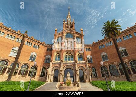 Barcelona Spanien, Skyline der Stadt am Hospital de Sant Pau Stockfoto