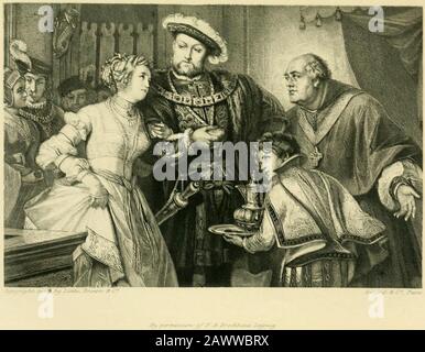 Fr Pecht T L Raab Goupil Henry VIII und Anne Boleyn. Stockfoto
