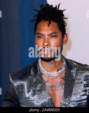 Beverly Hills, Kalifornien, USA. Februar 2020. Miguel besucht am 9. Februar 2020 in Beverly Hills, Kalifornien, die Oscar-Party der Vanity Fair 2020 im Wallis Annenberg Center for the Performing Arts. Foto: Crash/imageSPACE/MediaPunch Credit: MediaPunch Inc/Alamy Live News Stockfoto