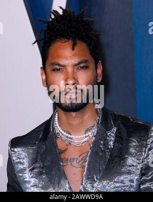 Beverly Hills, Kalifornien, USA. Februar 2020. Miguel besucht am 9. Februar 2020 in Beverly Hills, Kalifornien, die Oscar-Party der Vanity Fair 2020 im Wallis Annenberg Center for the Performing Arts. Foto: Crash/imageSPACE/MediaPunch Credit: MediaPunch Inc/Alamy Live News Stockfoto