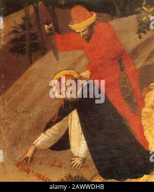 FRA Angelico - Altarbild des heiligen Peter Martyrer (Detail) Stockfoto