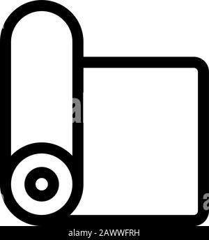 Symbolvektor für Seidengewebe. Isolierte Darstellung des Kontursymbols Stock Vektor