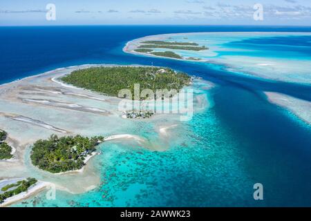 Tetamanu Pass von Fakarava-Atoll, Tuamotu Archipel, Französisch-Polynesien Stockfoto