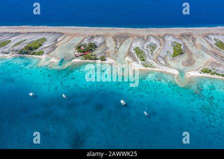 Tetamanu Pass von Fakarava-Atoll, Tuamotu Archipel, Französisch-Polynesien Stockfoto