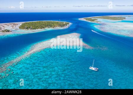 Tetamanu Pass von Fakarava-Atoll, Tuamotu Archipel, Französisch-Polynesien Stockfoto