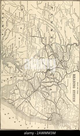 Die Handels- und Finanzchronik . V. 73, S. 847. Car Trusts von 1899 siehe V. 69, S. 1346; V. 71, S. 759. Die 3.200.000 US-Dollar Autovertrauenspapiere von 1901 decken 10 Personen- und 38 Güterloks, 1.000 Stahlkohle- und 500 Gondelwagen, 500 Kastenwagen ab. Sie werden zusätzlich von 833.000 Dollar der allgemeinen Hypothek 4s abbezahlt, die zurückgenommen werden können, wenn diese Trusts ausgezahlt werden. V. 72, S. 822. Im Mai 1907 wurde ein Equipment Leasewas lllccl für 5.000.000 US-Dollar 4H% certfs. V. 84, S. 1308. Echte Estatemortagen und Bodenmieten, Reading Co., 1.247,53 Dollar.); Phlla. Und ReadingRy.. 246.678 US-Dollar. Letztes ERGEBNIS: Vom 1. Juli bis ZUM 1. JULI Stockfoto