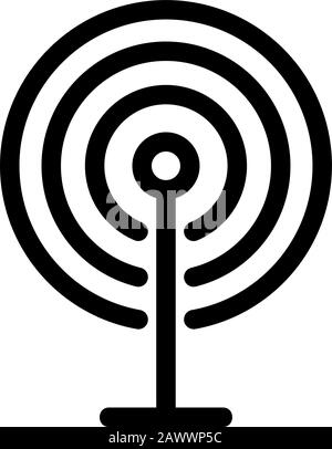 Vektor des Funksignalsymbols. Isolierte Darstellung des Kontursymbols Stock Vektor