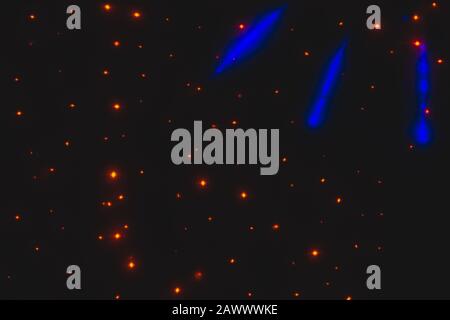 Glitter beleuchtet den Hintergrund, Sterne leuchten Stockfoto